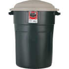 Rubbermaid Roughneck 32 Gal. Green Trash Can with Lid Image 2