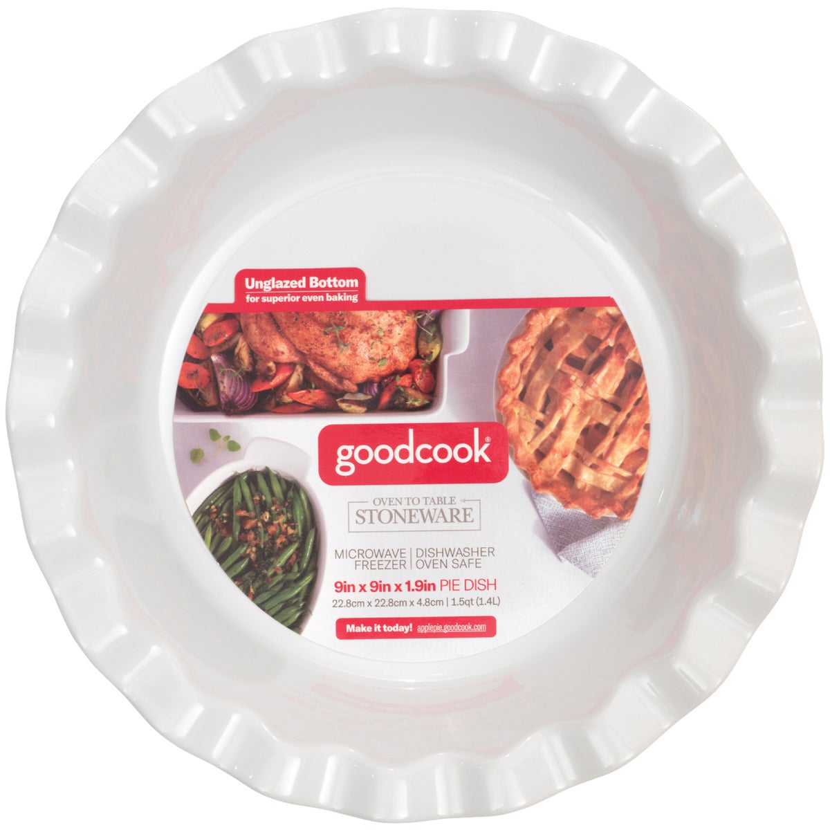 Goodcook 9 In. Stoneware Pie Dish Image 2