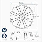 Nordic Ware 12-Cup Formed Bundt Cake Pan Image 2