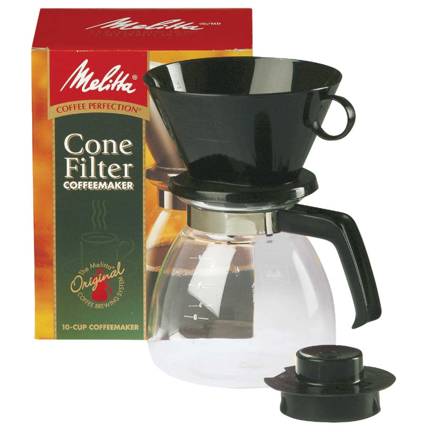 Melitta 10 Cup Drip Cone Black Coffee Maker Image 1