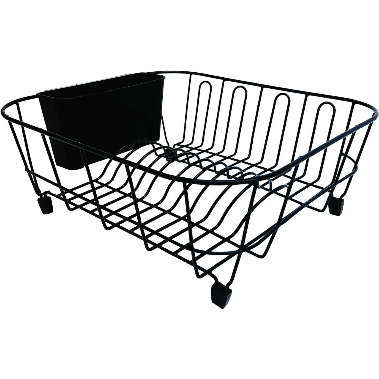 Grayline 12.4 In. W x 14.1 In. L Black Wire Sink Dish Drainer Image 1