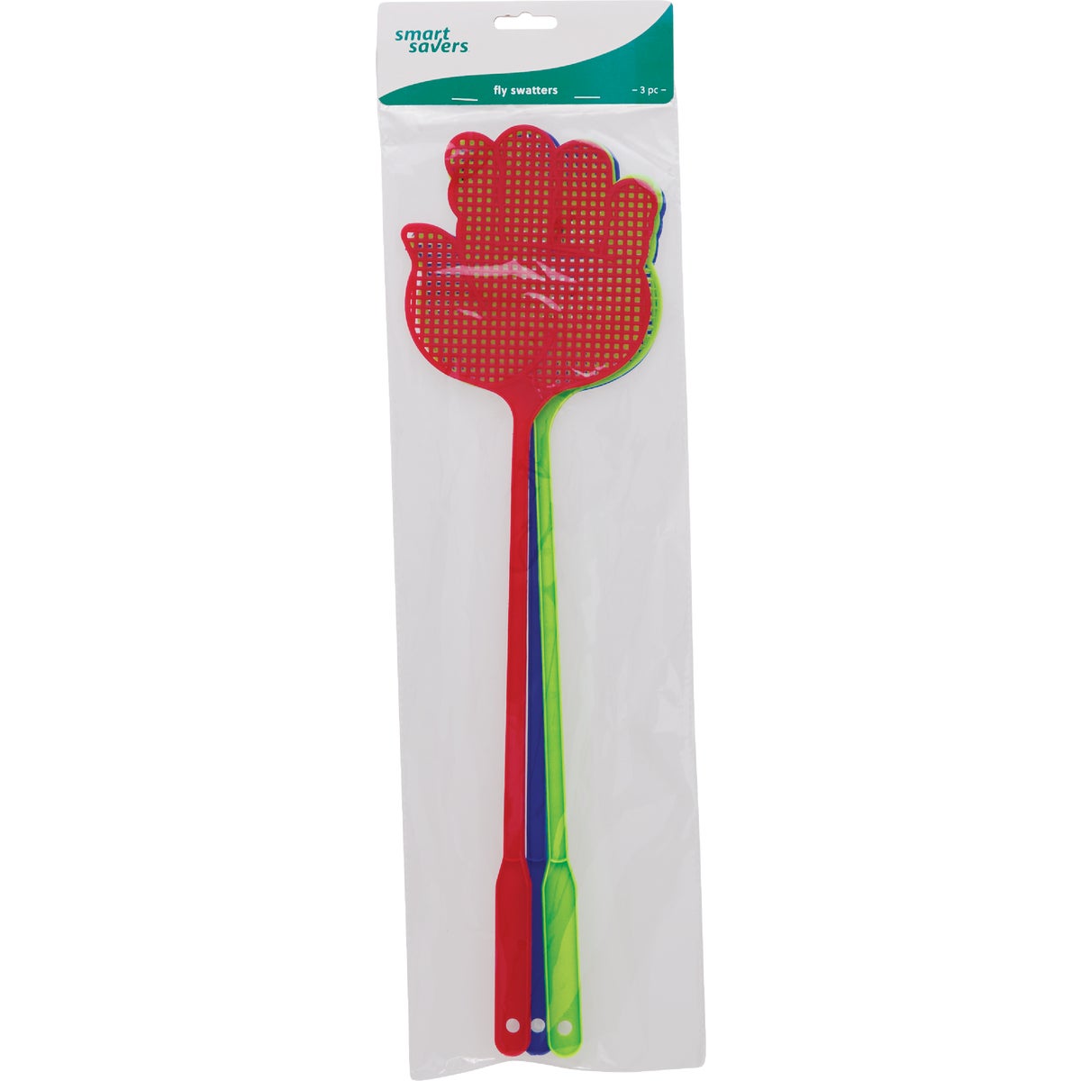 Smart Savers 5 In. x 4.7 In. Plastic Fly Swatter (3-Pack)