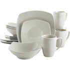 Gibson Home Zen Buffetware White Soft-Square Dinnerware Set (16-Piece) Image 1