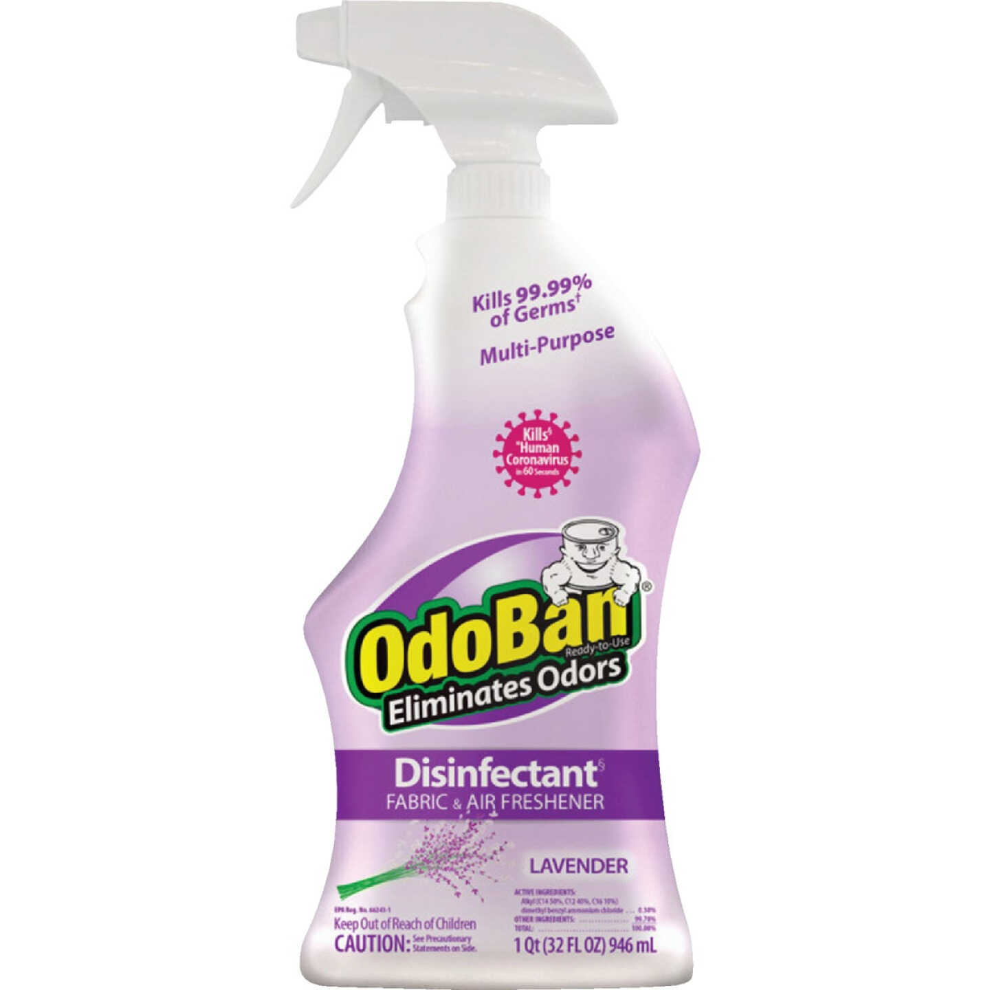 OdoBan 32 Oz. Lavender Washable Surface Sanitizer & Deodorizer Image 1
