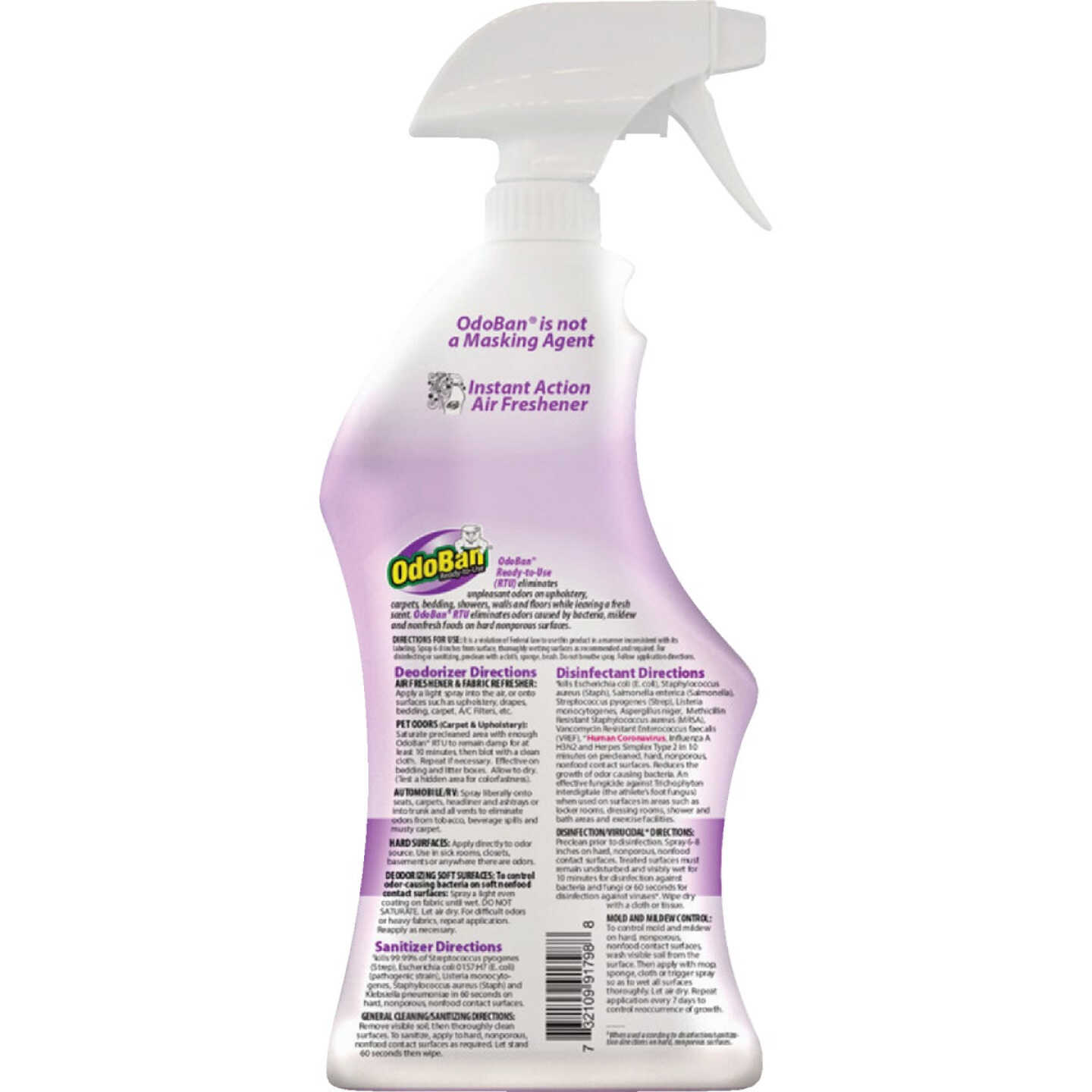 OdoBan 32 Oz. Lavender Washable Surface Sanitizer & Deodorizer Image 3