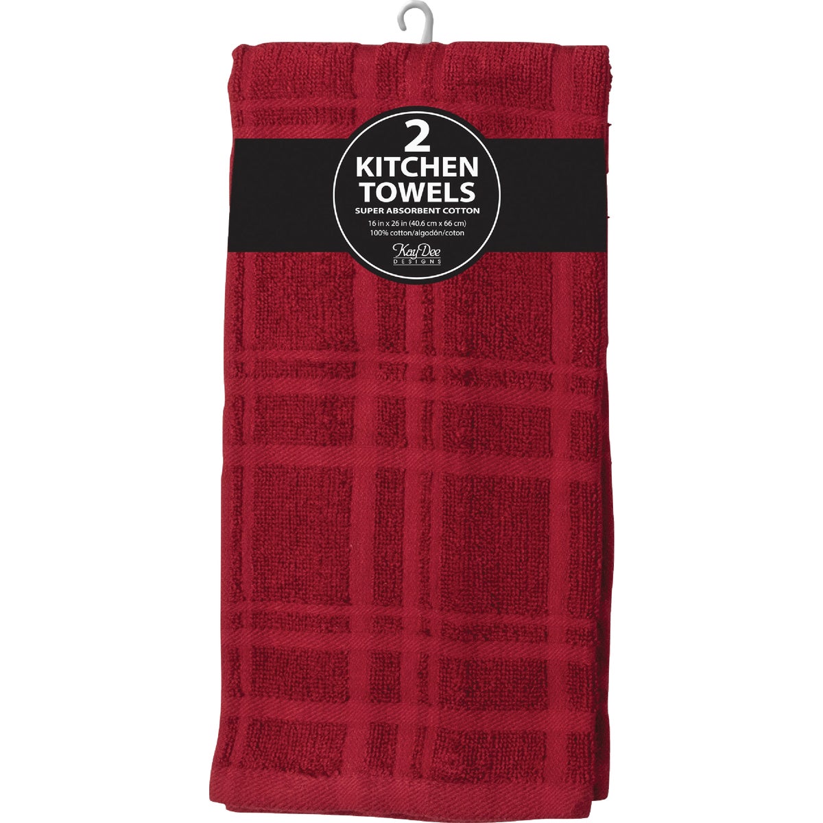  Kay Dee Designs Cinnabar Solid Terry Kitchen Towel (2-Pack) Image 2