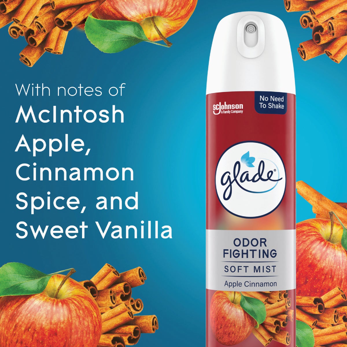 Glade 2X Fragrance 8 Oz. Apple Cinnamon Spray Air Freshener Image 5