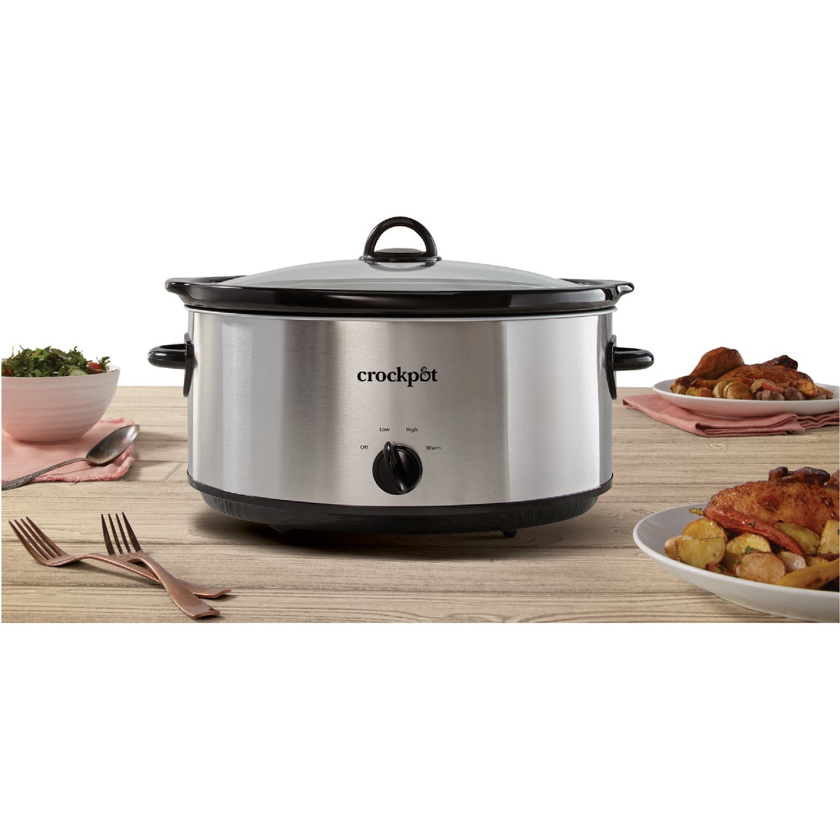 Crock-Pot 8 Qt. Black Manual Slow Cooker Image 2
