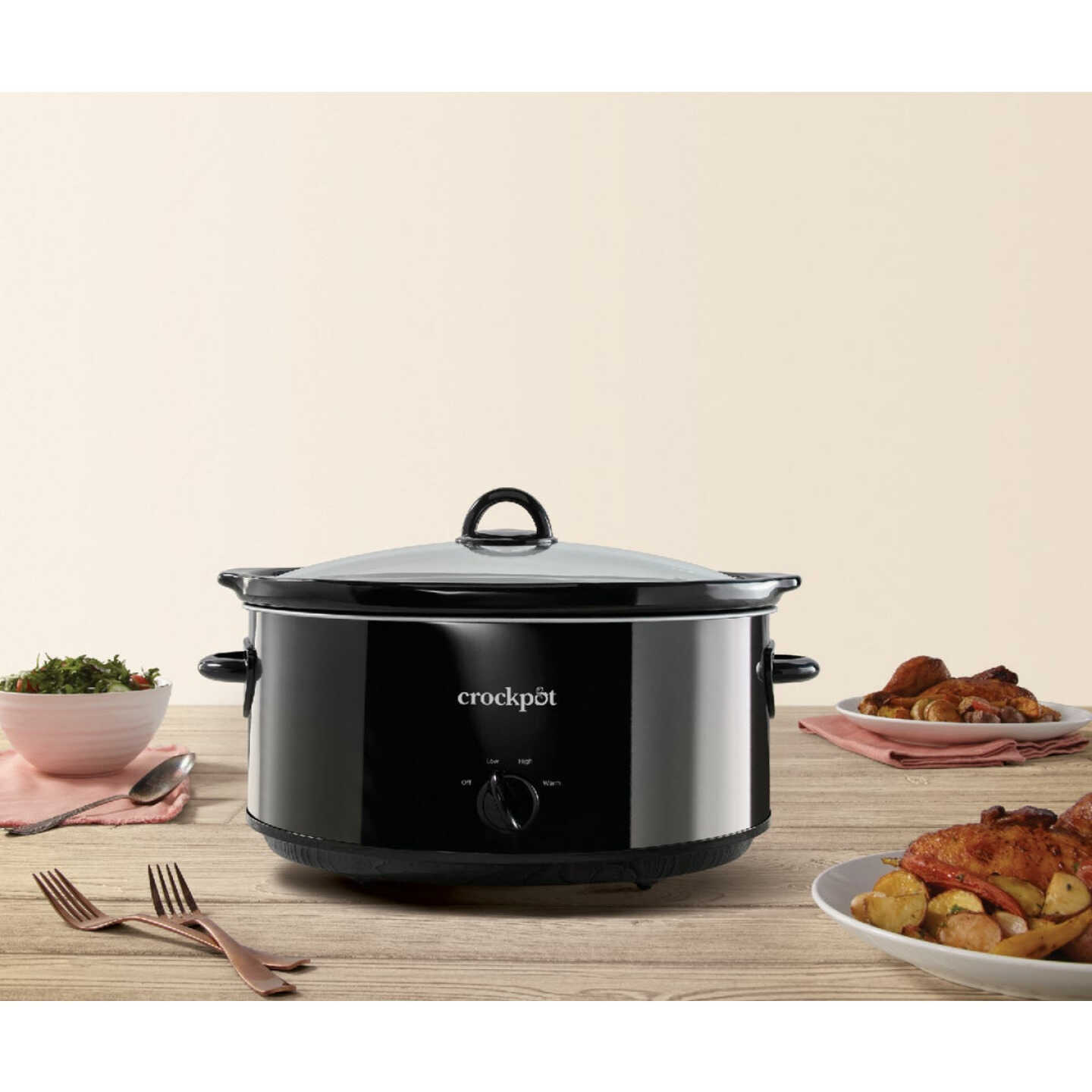 Crock-Pot 8 Qt. Black Manual Slow Cooker Image 3