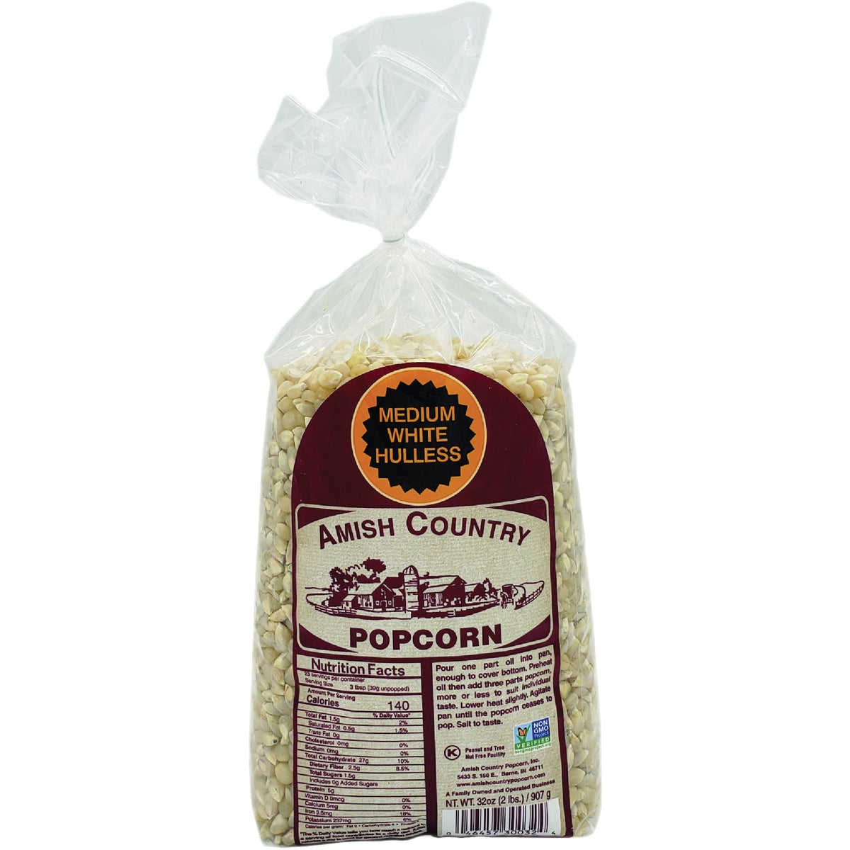 Amish Country Popcorn 2 Lb. Med. White Popcorn
