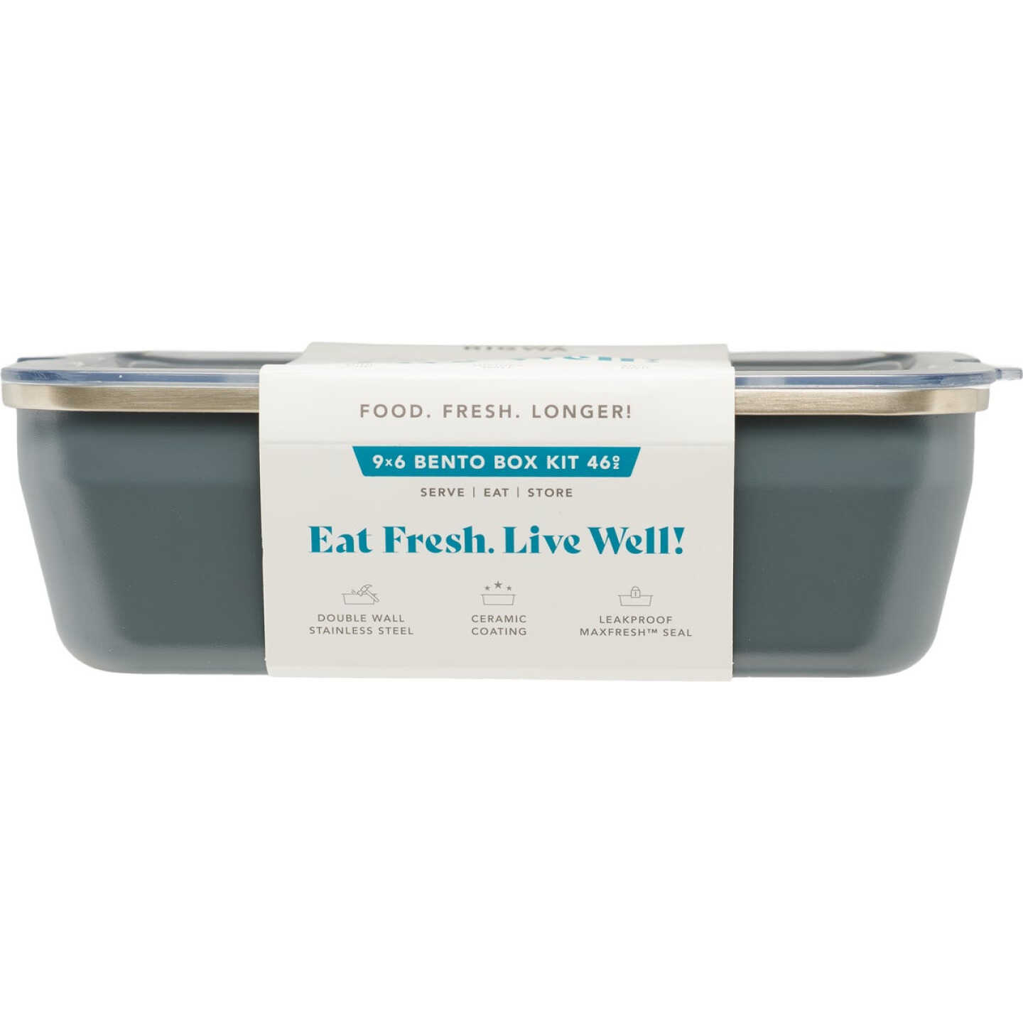Rigwa Life 9 In. x 6 In. Bento Box Kit, Slate Image 3