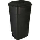 Rubbermaid Roughneck 34 Gal. Black Wheeled Trash Can with Lid Image 1