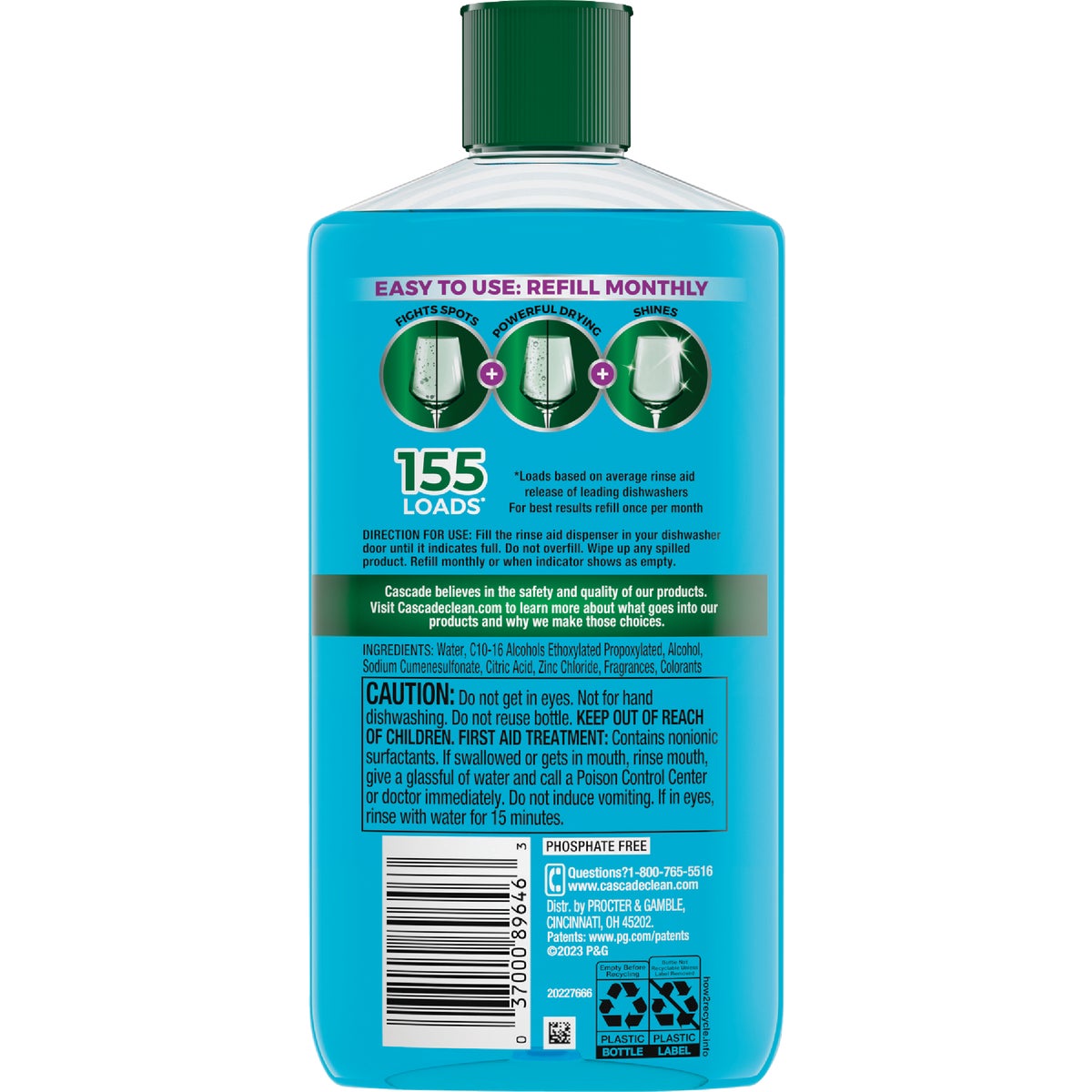 Cascade Platinum 16 Oz. Dishwasher Rinse Aid and Drying Agent Image 2