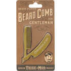 Lucky Jack Brass Plated Folding Beard Comb Image 2