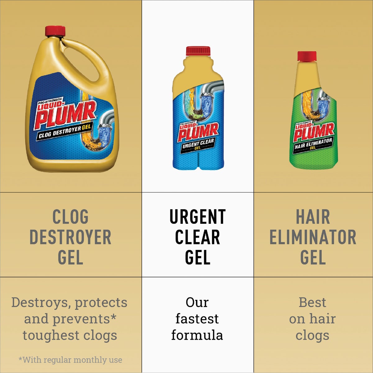 Liquid Plumr Urgent Clear 17 Oz. Pro-Strength Liquid Drain Cleaner Image 3