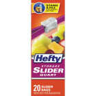 Hefty 1 Qt. Slider Food Storage Bag (20-Count) Stand & Fill Expandable Bottom Image 1