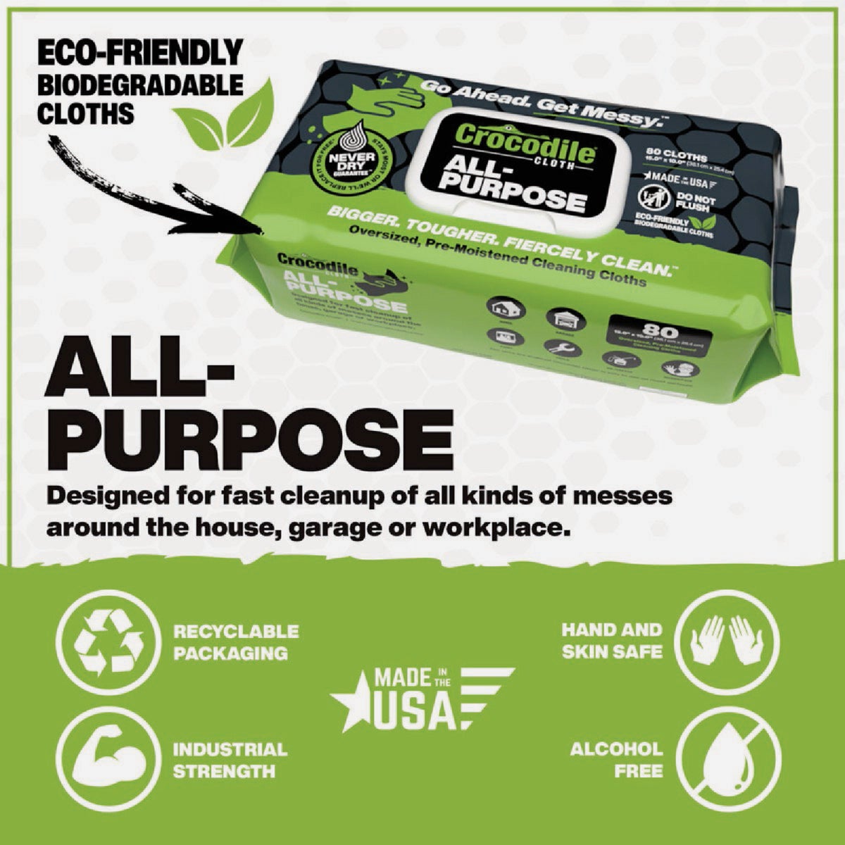 Crocodile Cloth All-Purpose Household Cleaning Wipe (80-Count) Image 2