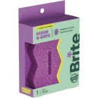 Brite by Scotch-Brite Scrub & Wipe Clean Scrubber, Fuchsia Frenzy Image 1