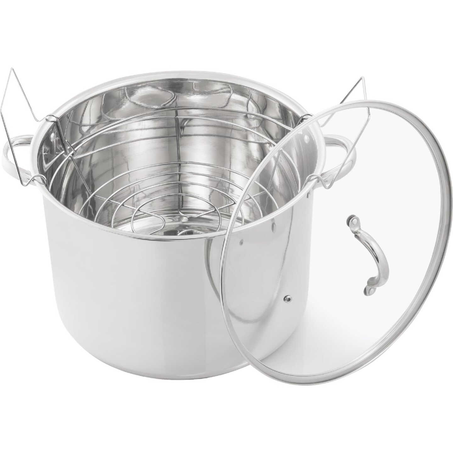 McSunley 21.5 Qt. Prep-n-Cook Stainless Steel Canner with Jar Rack Image 1