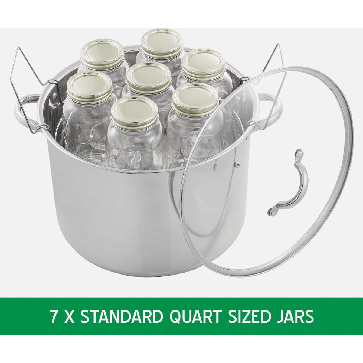 McSunley 21.5 Qt. Prep-n-Cook Stainless Steel Canner with Jar Rack Image 4