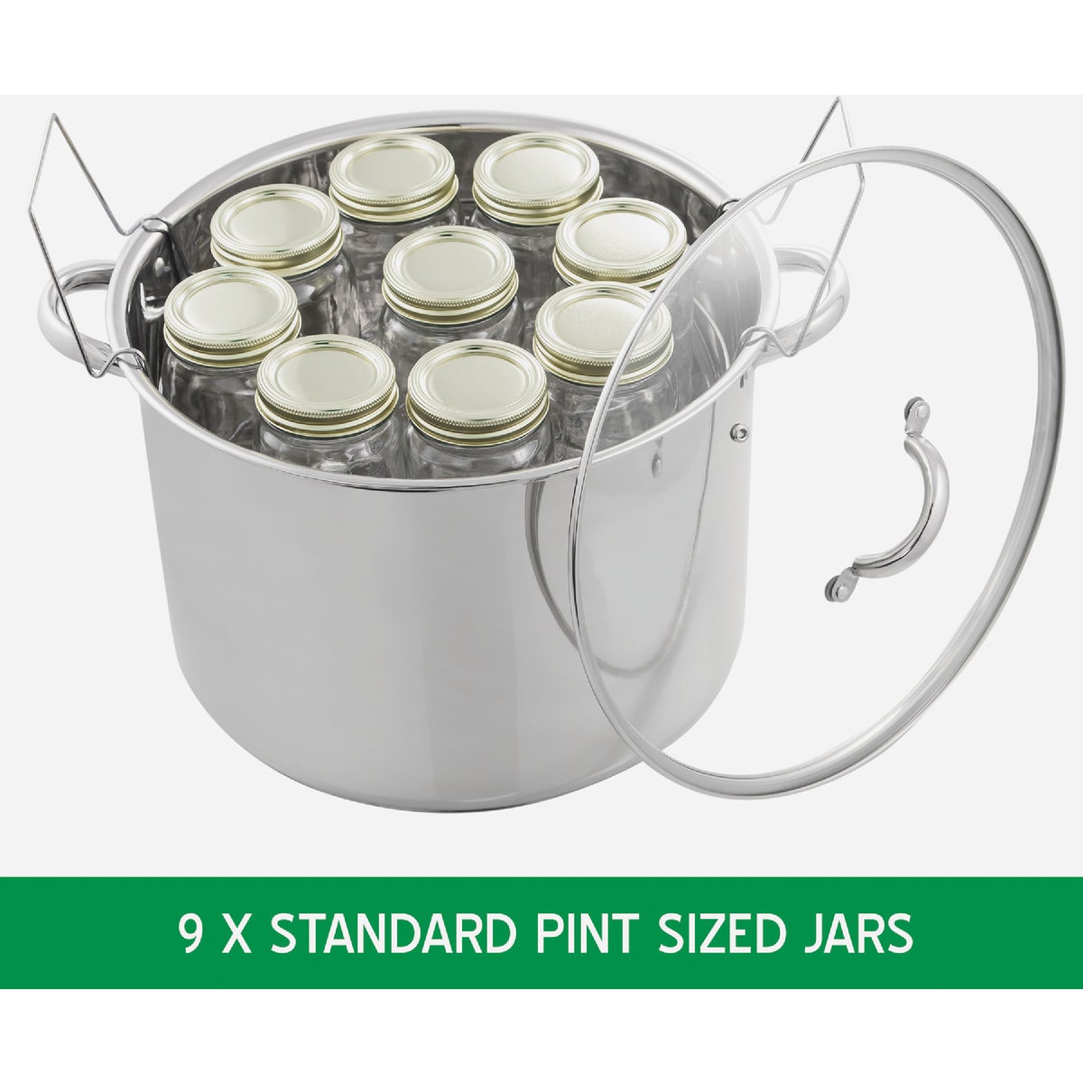 McSunley 21.5 Qt. Prep-n-Cook Stainless Steel Canner with Jar Rack Image 2