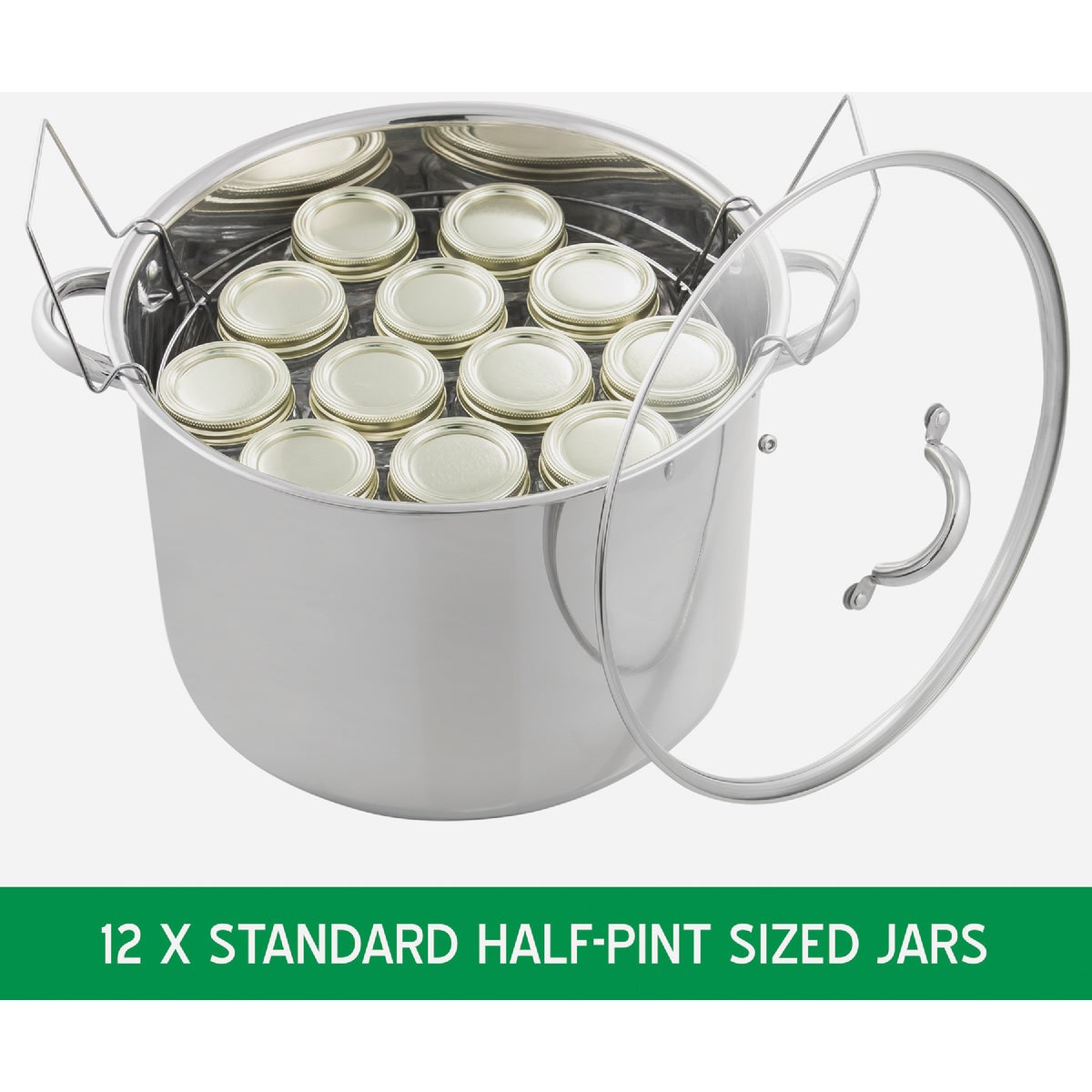 McSunley 21.5 Qt. Prep-n-Cook Stainless Steel Canner with Jar Rack Image 5