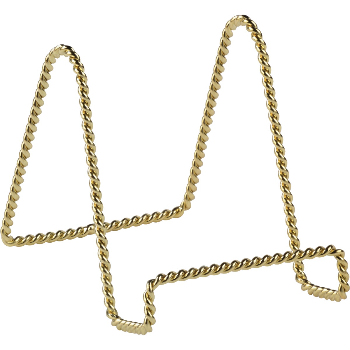 Tripar 4 In. Brass Twisted Wire Plate Stand