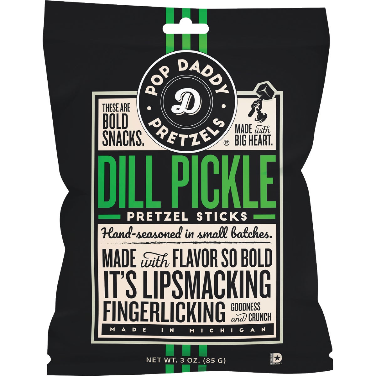 Pop Daddy 3 Oz. Dill Pickle Pretzel Sticks