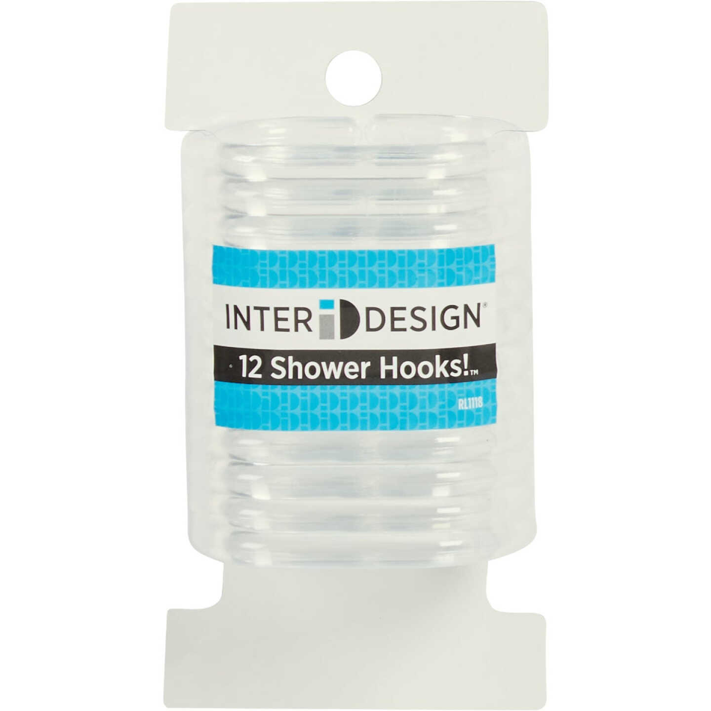 iDesign 2.38 In. L. x 1.63 In. W. x .23 In. Clear Plastic Shower Curtain C-Hook (12-Count) Image 2