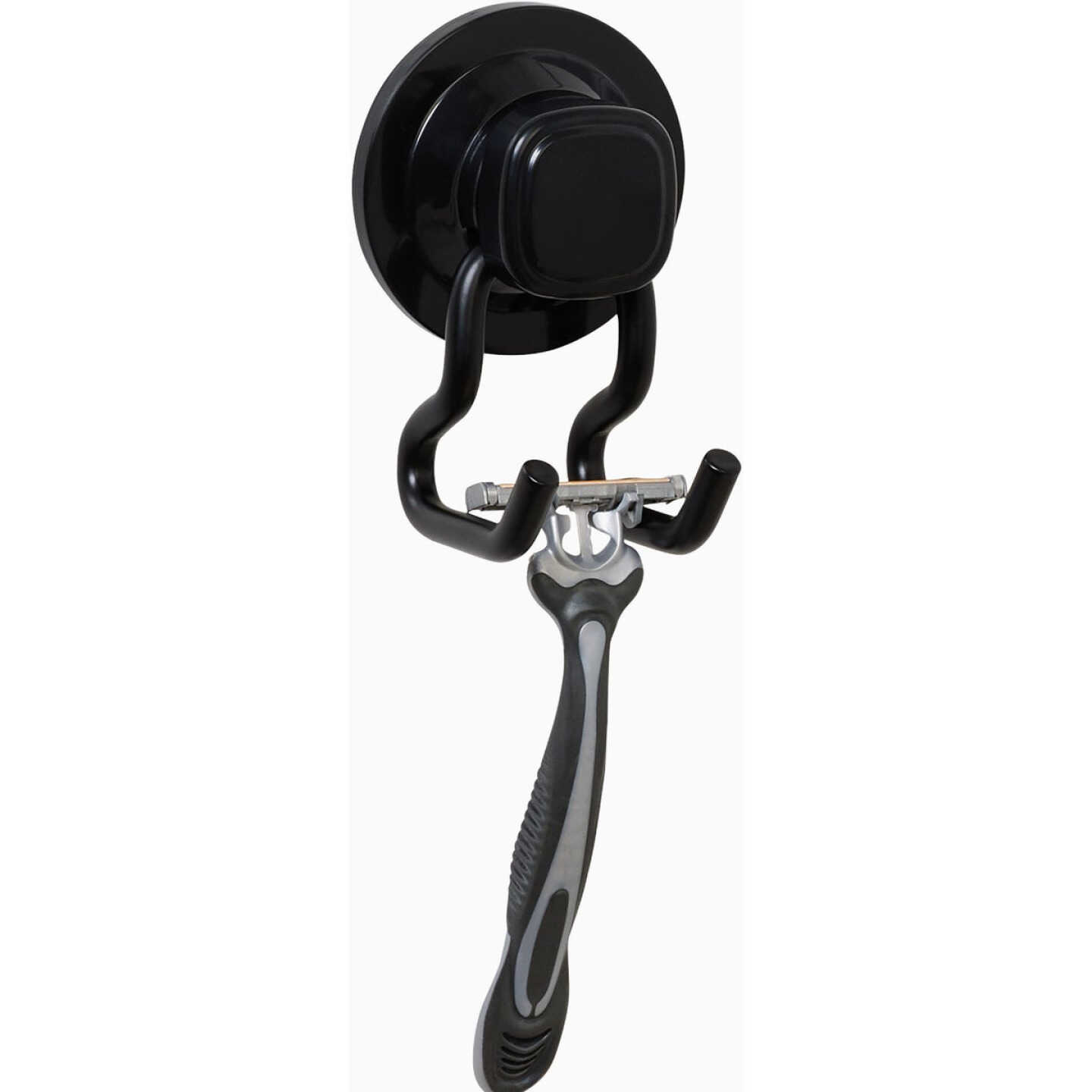 Zenna Home Rustproof Matte Black Power Grip Pro Adhesive/Suction Shower Storage Hook Image 4