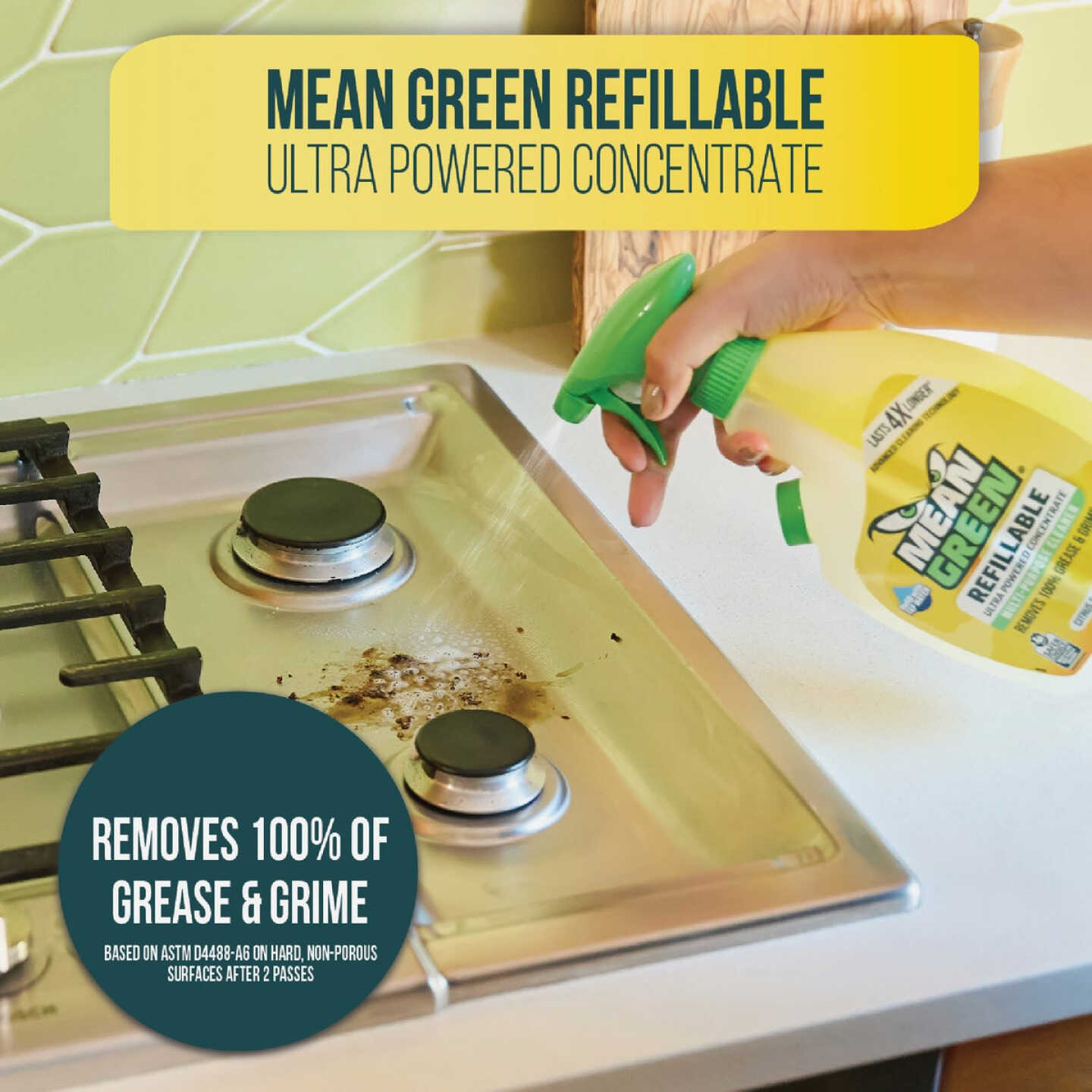 Mean Green 28 Oz. Citrus & Green Tea Refillable Multi-Purpose Cleaner Image 3