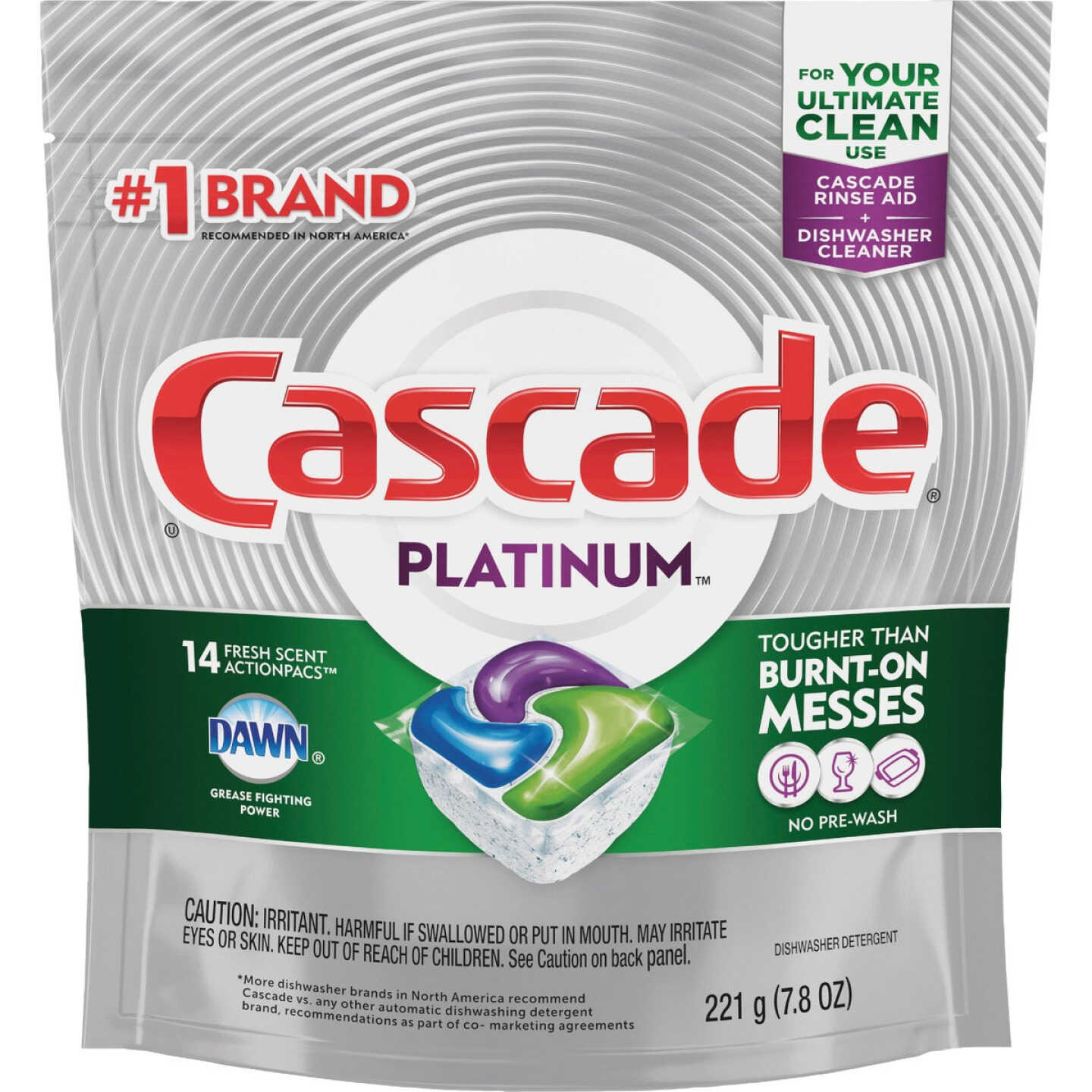 Cascade Platinum Action Pacs Fresh Dishwasher Detergent Tabs (14 Count) Image 1