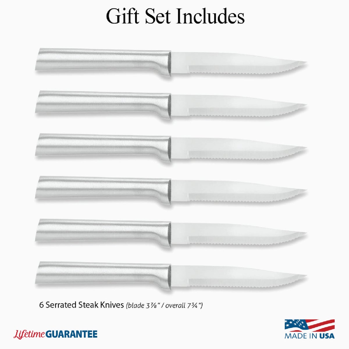 Rada Cutlery 6-Piece Serrated Steak Knife Set Image 2