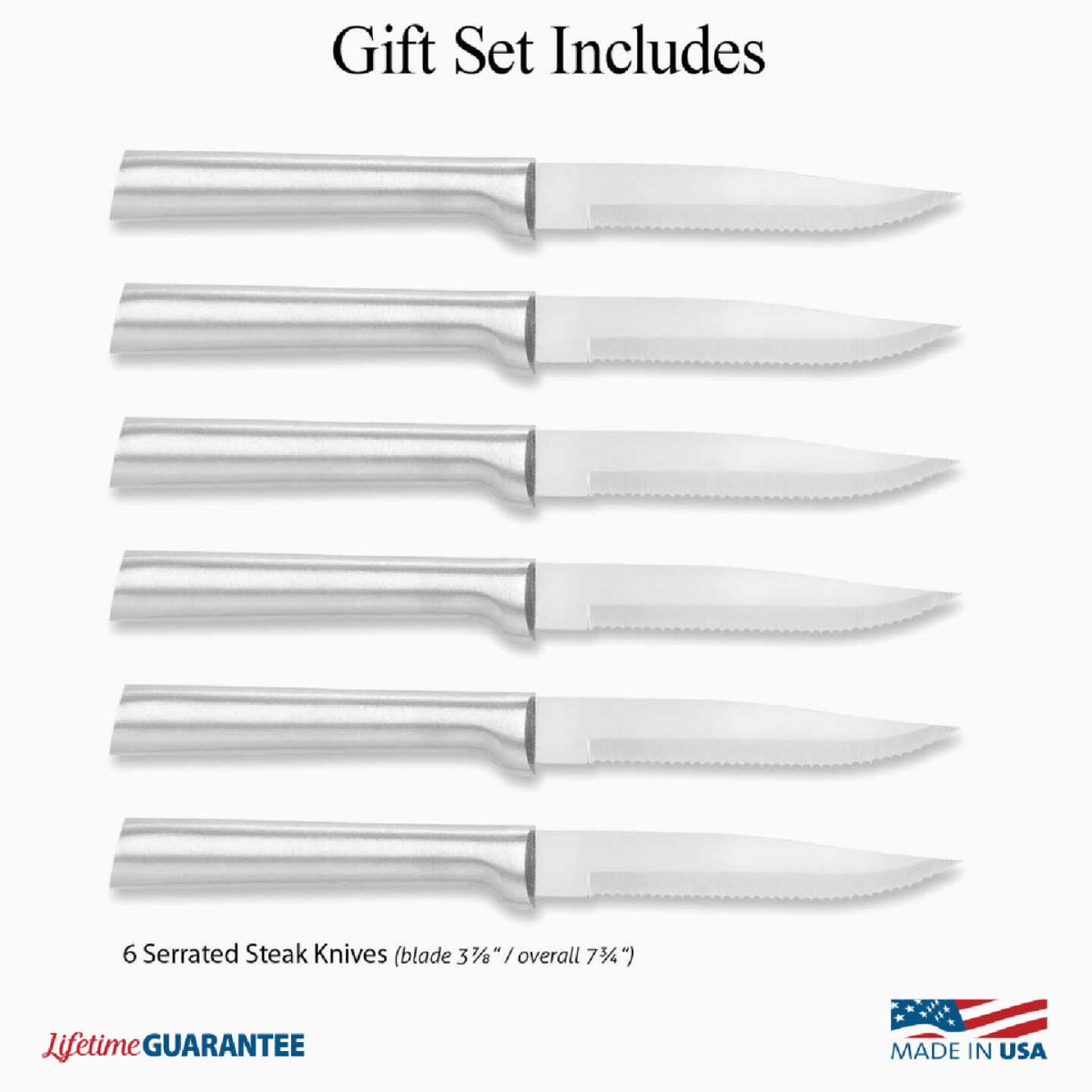 Rada Cutlery 6-Piece Serrated Steak Knife Set Image 2