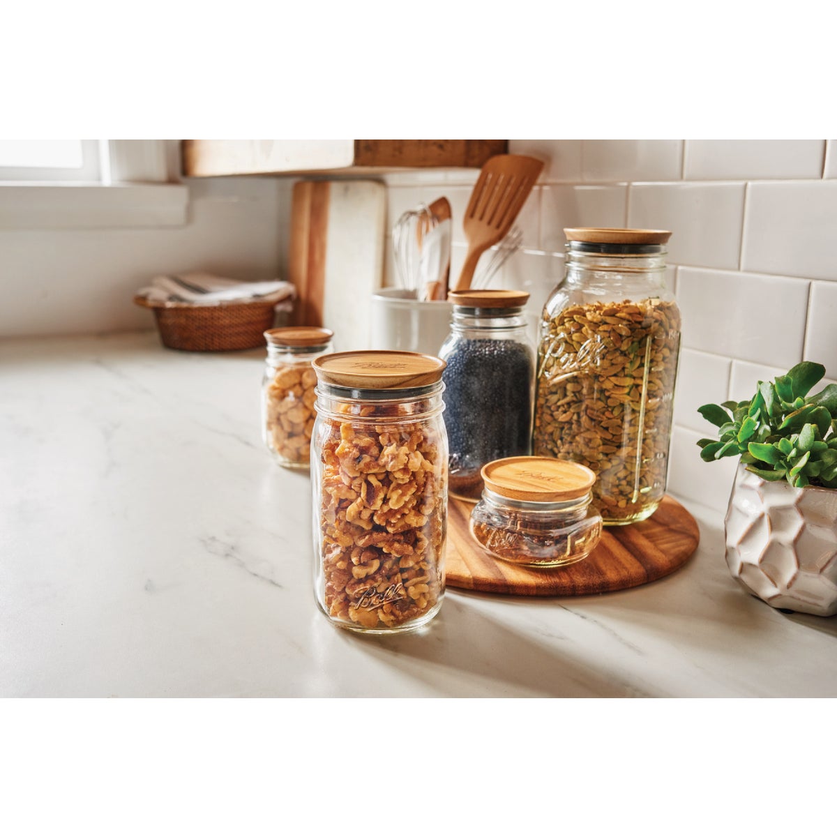 Ball Wide Mouth Wooden Lids (3-Pack) Image 2