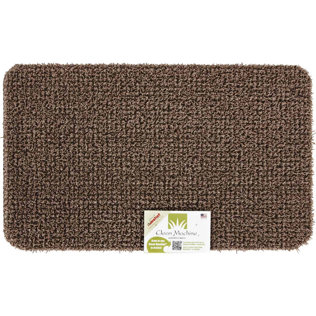 GrassWorx Clean Machine Classic Taupe 17.5 In. x 29.5 In. AstroTurf Door Mat Image 2