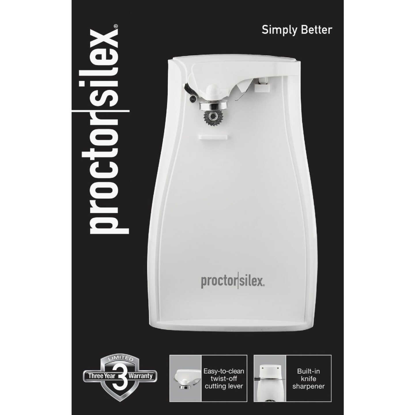 Proctor Silex Power Opener White Electric Can Opener Image 2