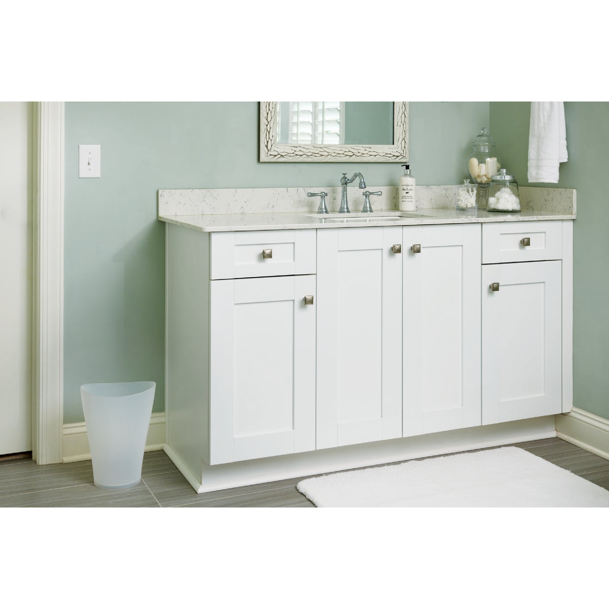 Rubbermaid Spa Works 2.25 Gal. Clear Vanity Wastebasket Image 2