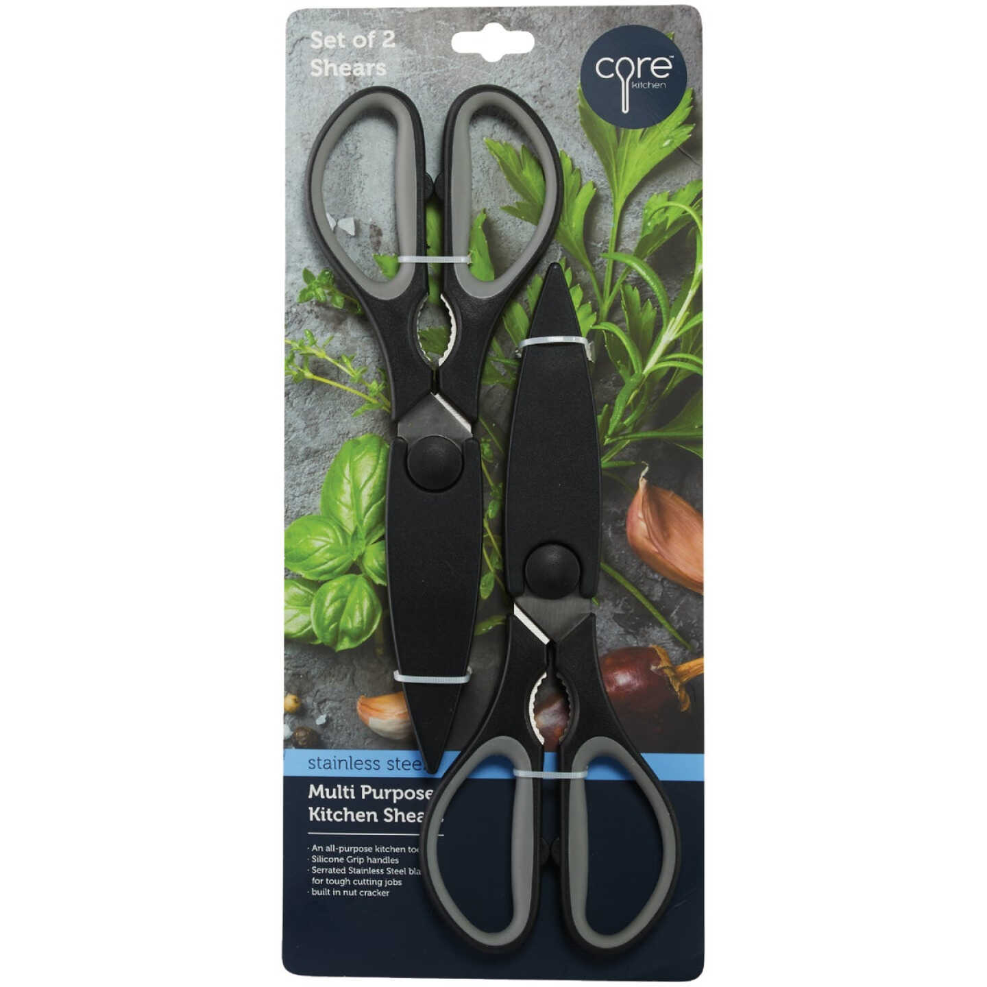 Core Kitchen 5 In. Shears with Sheaths in Onyx (2 Sets) Image 2