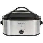 Hamilton Beach 22 Qt. Stainless Steel Electric Roaster Oven with Black Lid Image 1
