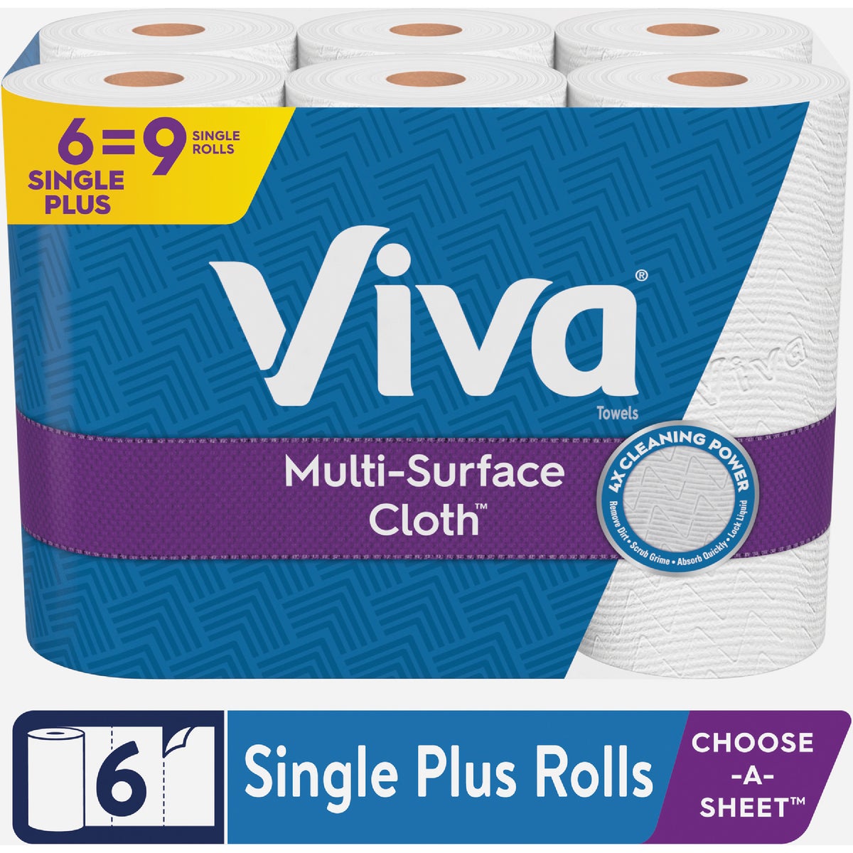Viva Multi-Surface Cloth Choose-A-Sheet Single Plus Paper Towels (6 Single Plus) Image 2