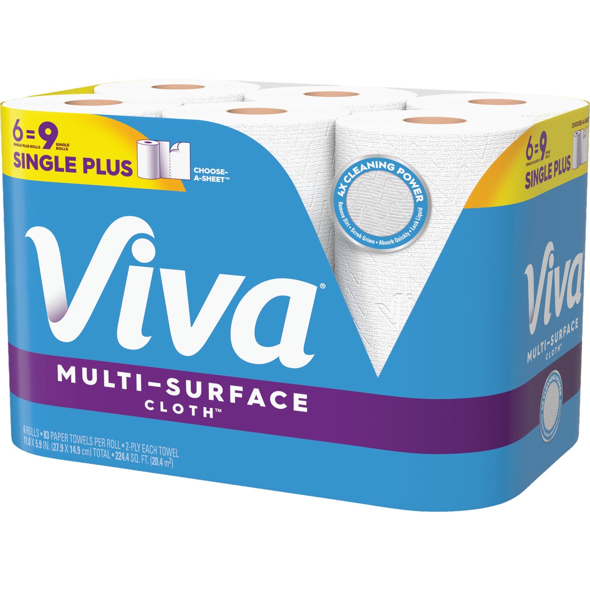 Viva Multi-Surface Cloth Choose-A-Sheet Single Plus Paper Towels (6 Single Plus) Image 4
