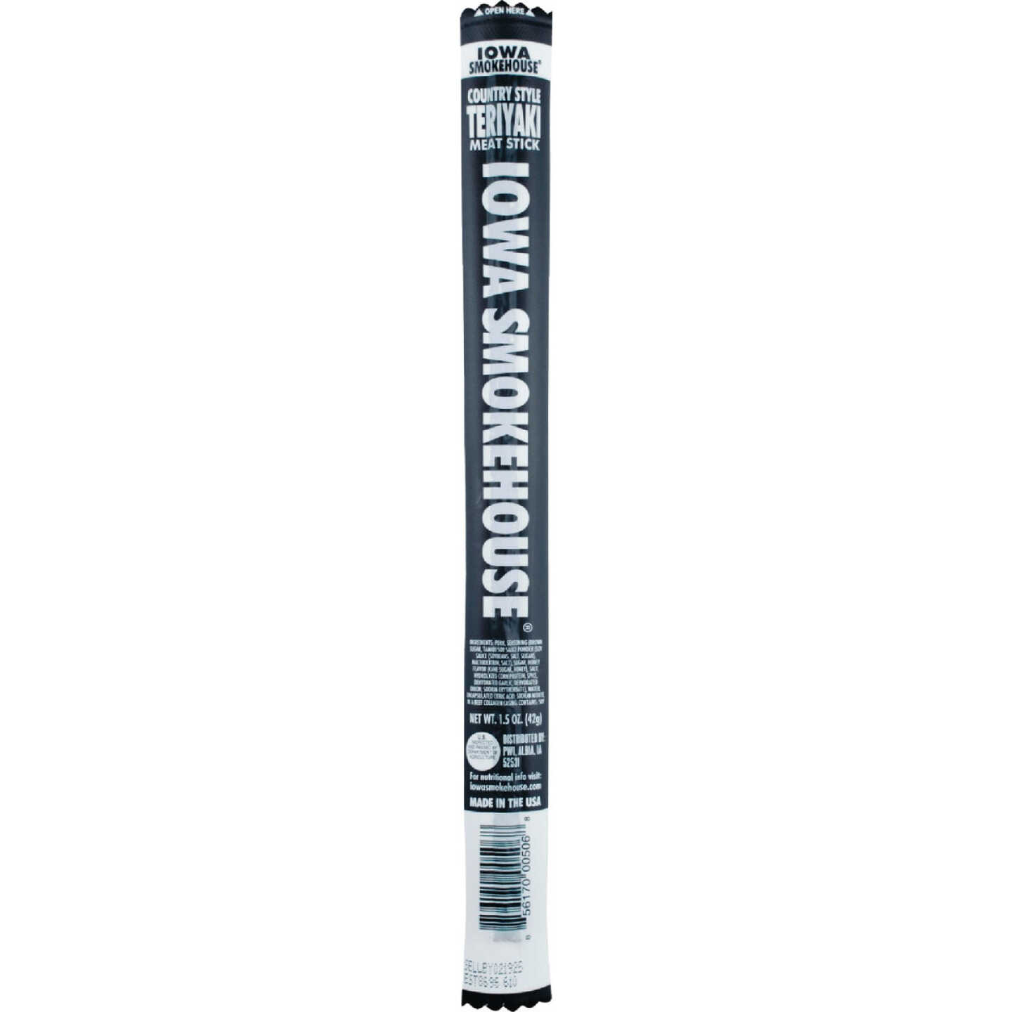 Iowa Smokehouse 1.5 Oz. Country Style Teriyaki Meat Stick Image 1