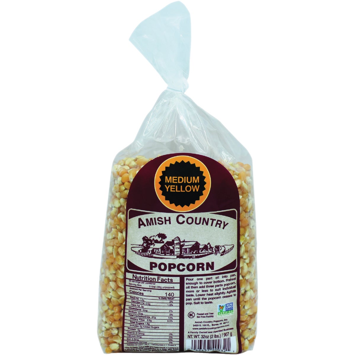 Amish Country Popcorn 2 Lb. Med. Yellow Popcorn