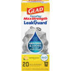 Glad 13 Gal. ForceFlex MaxStrength LeakGuard Tall Kitchen Drawstring Trash Bags, Sunshine Lemon Scent (20-Count) Image 1