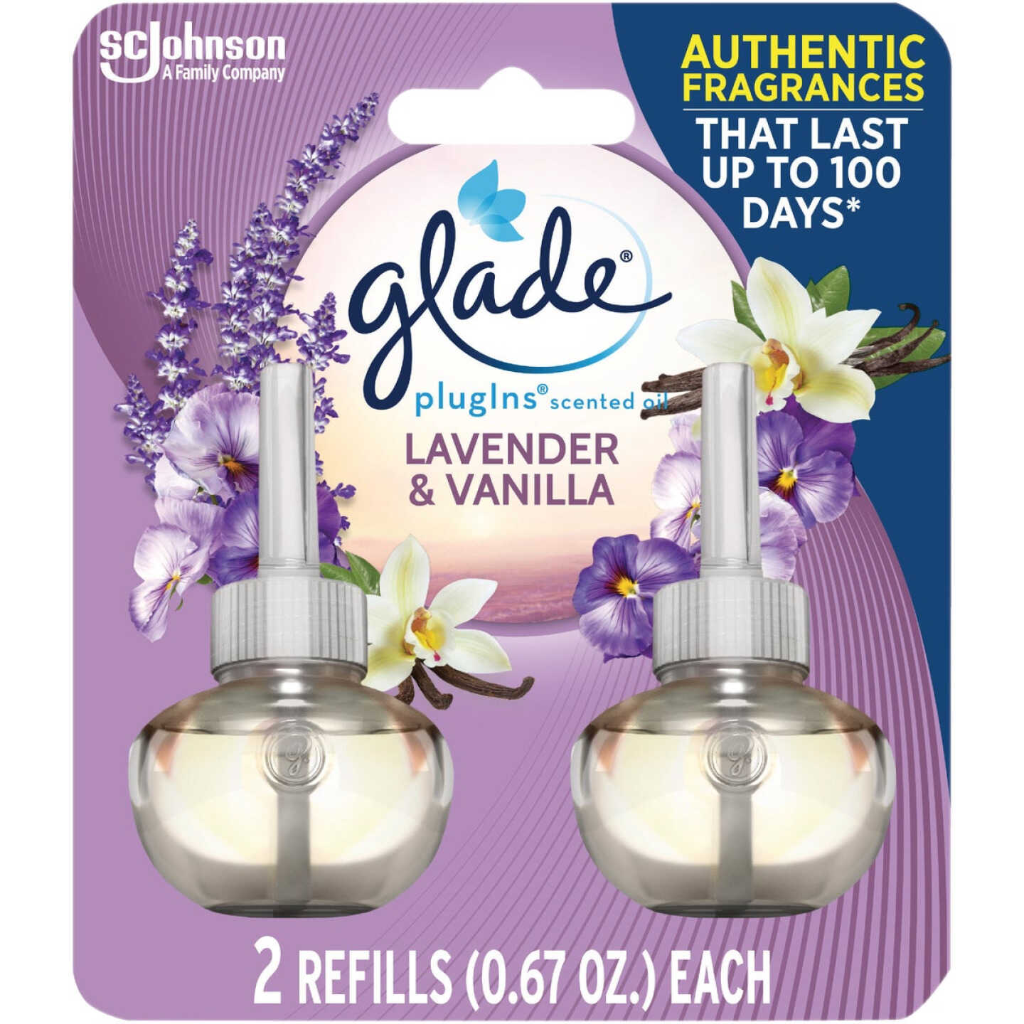 Glade Piso Lavender & Vanilla PlugIns Scented Oil Refill (2-Count) Image 1