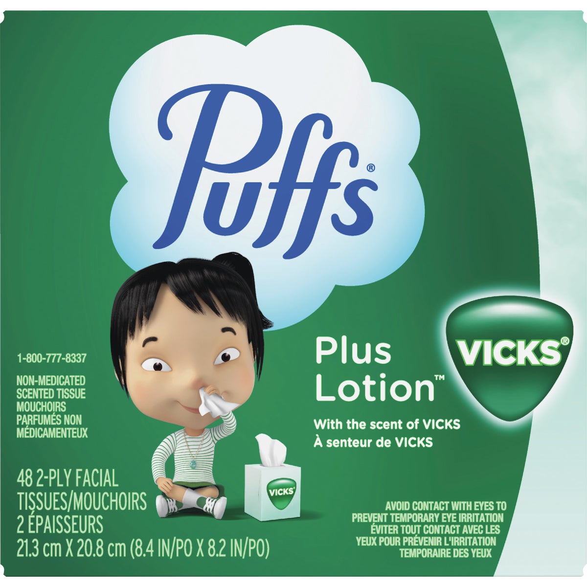Puffs Plus Lotion Facial Tissue With Vick's Scent (88-Count) Image 7