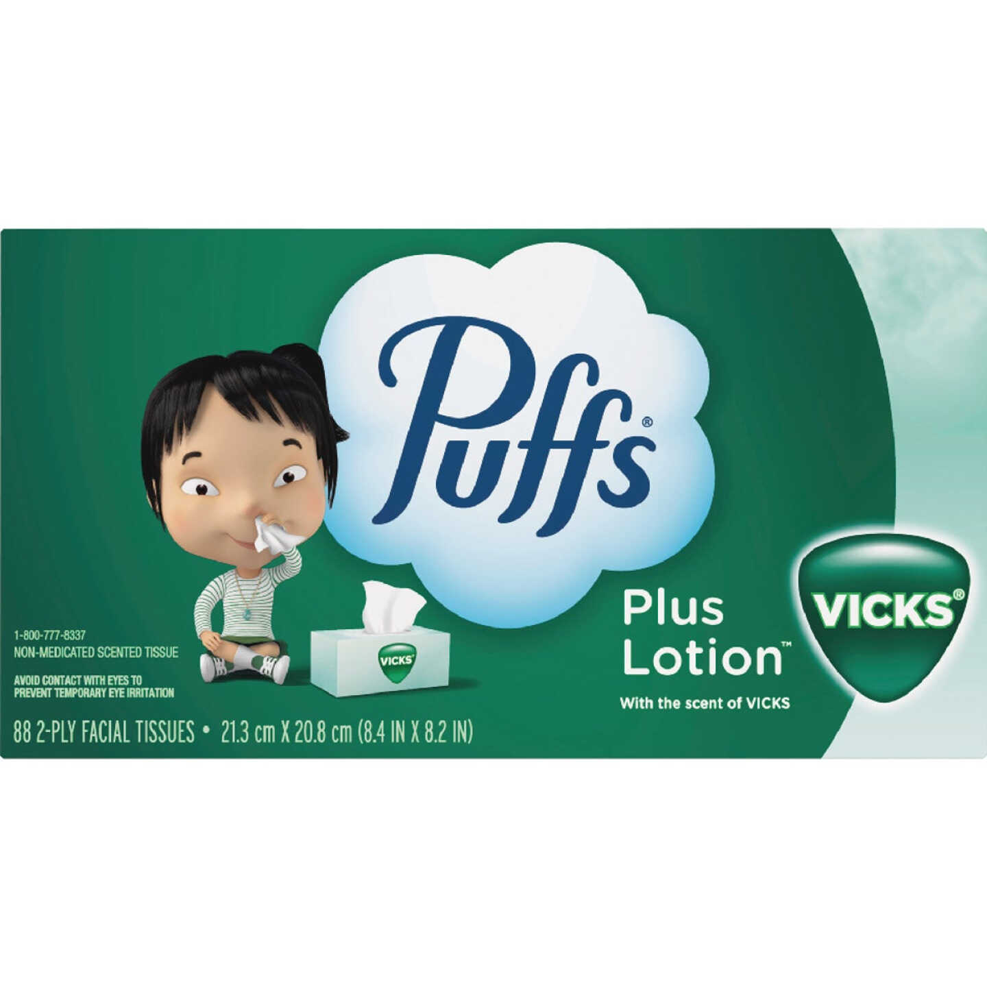 Puffs Plus Lotion Facial Tissue With Vick's Scent (88-Count) Image 1