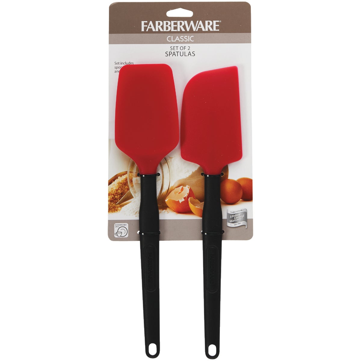 Farberware Classic Red Spoon/Scraper Spatula Set (2-Piece) Image 2