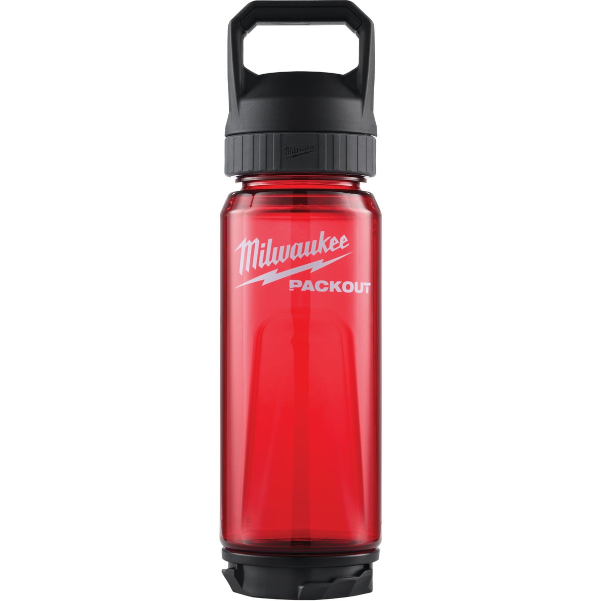 Milwaukee PACKOUT 25 Oz. Plastic Bottle with Chug Lid, Red